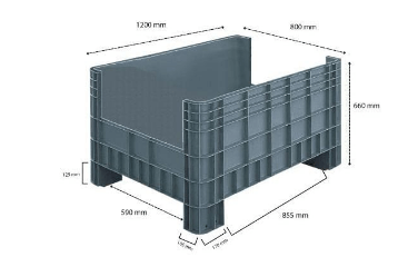 cassa plastica stoccaggio finestrata